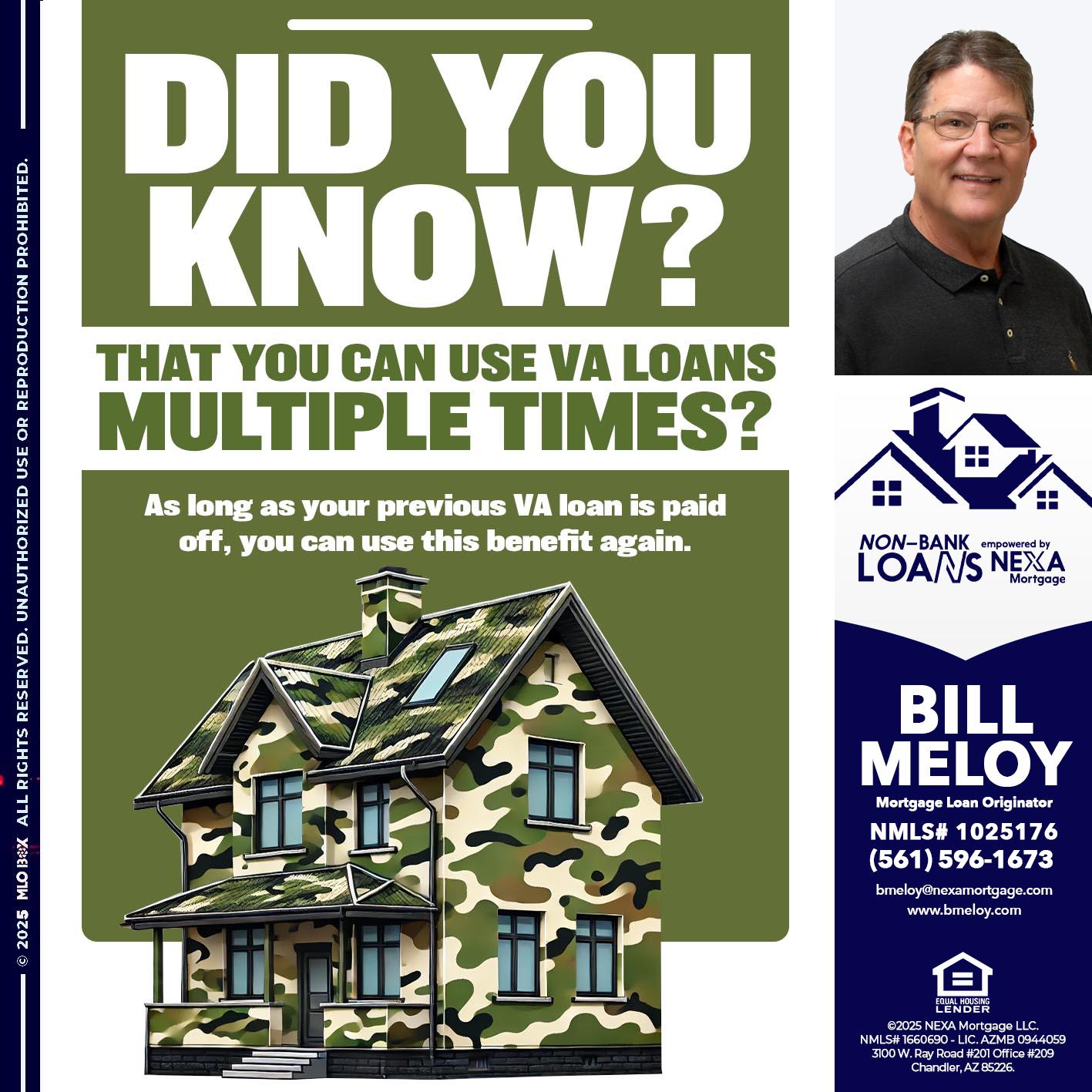 did you know - Bill Meloy -Mortgage Loan Consultant