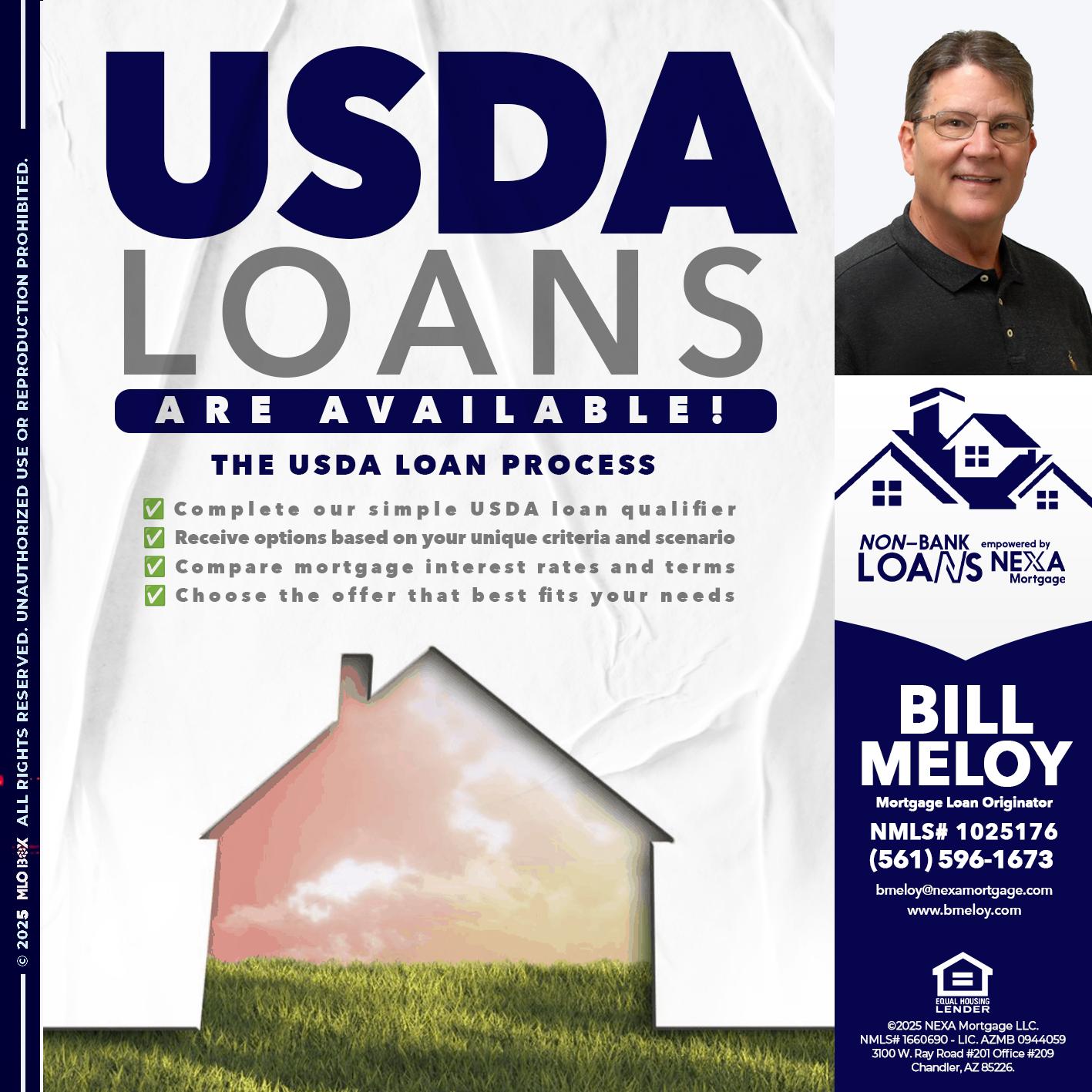 USDA LOANS - Bill Meloy -Mortgage Loan Consultant