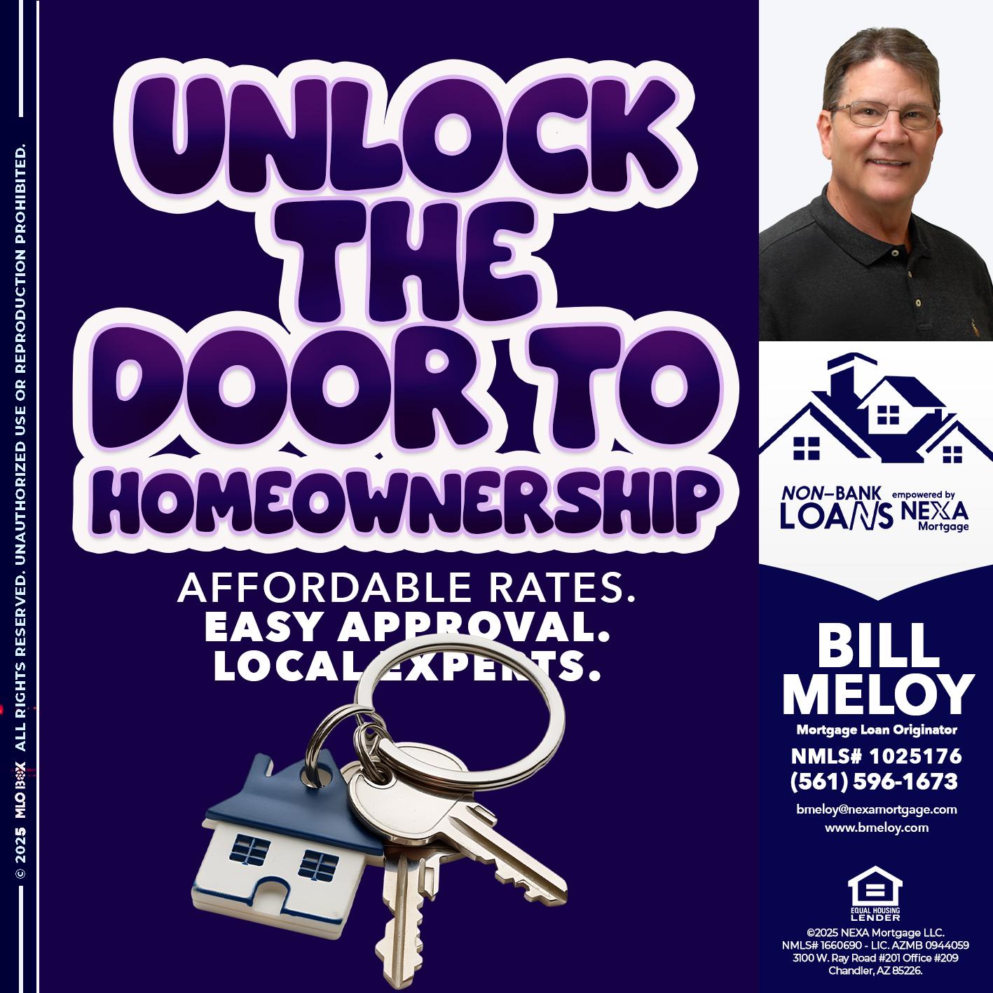 UNLOCK THE DOOR - Bill Meloy -Mortgage Loan Consultant