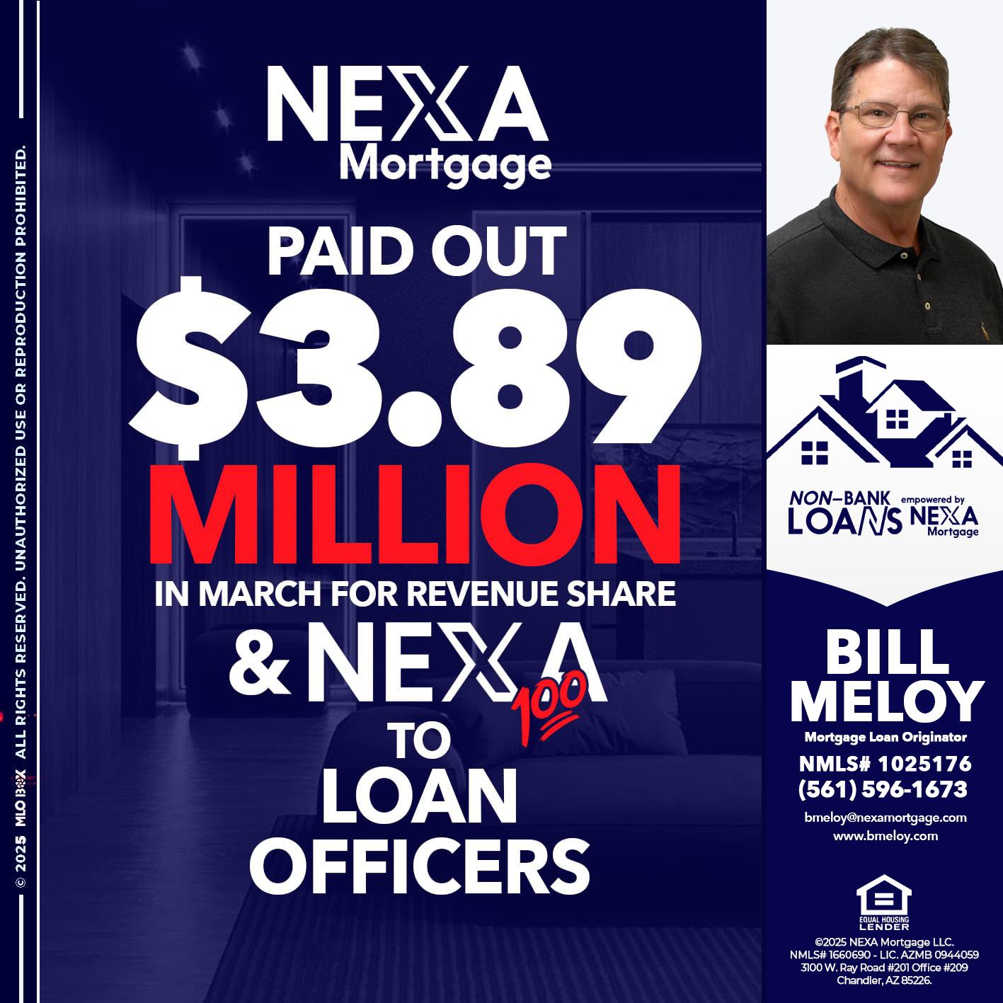 NEXA PAID OUT - Bill Meloy -Mortgage Loan Consultant