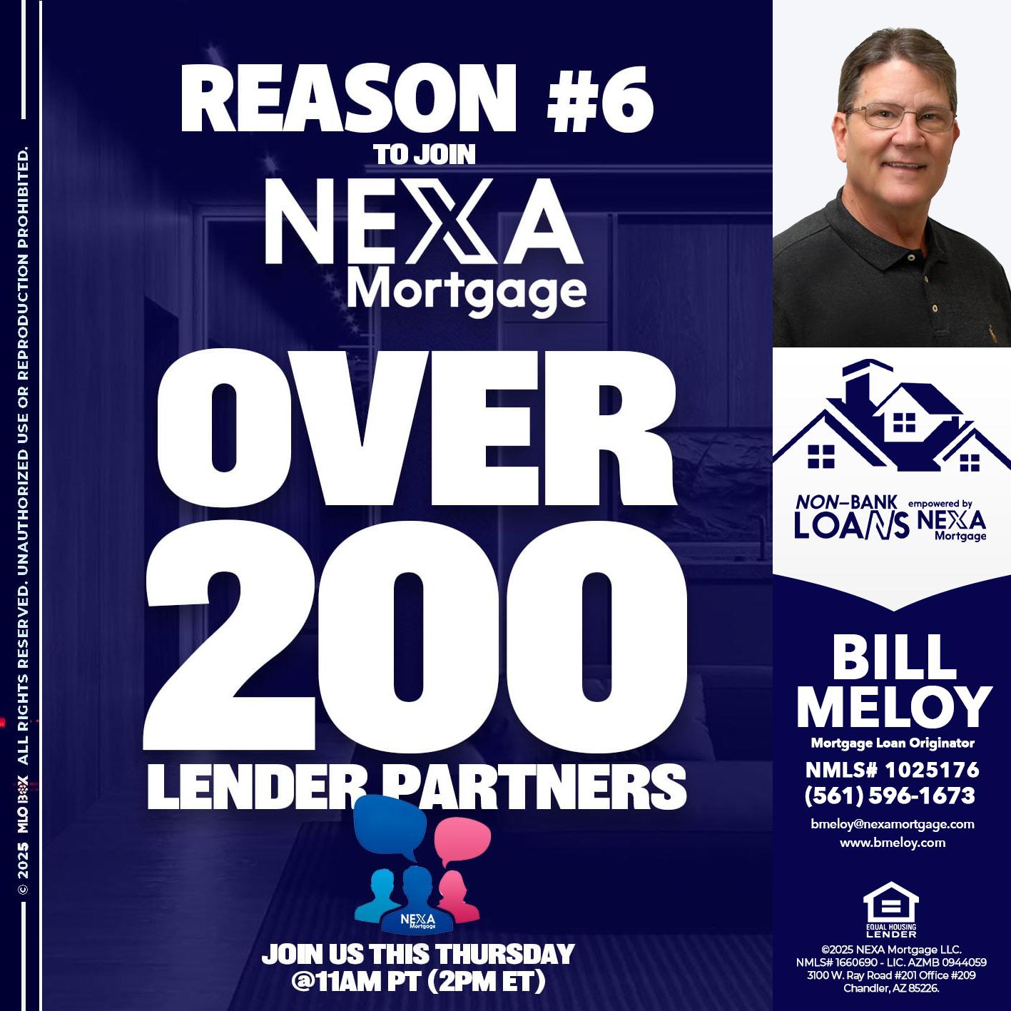 REASON 6 - Bill Meloy -Mortgage Loan Consultant