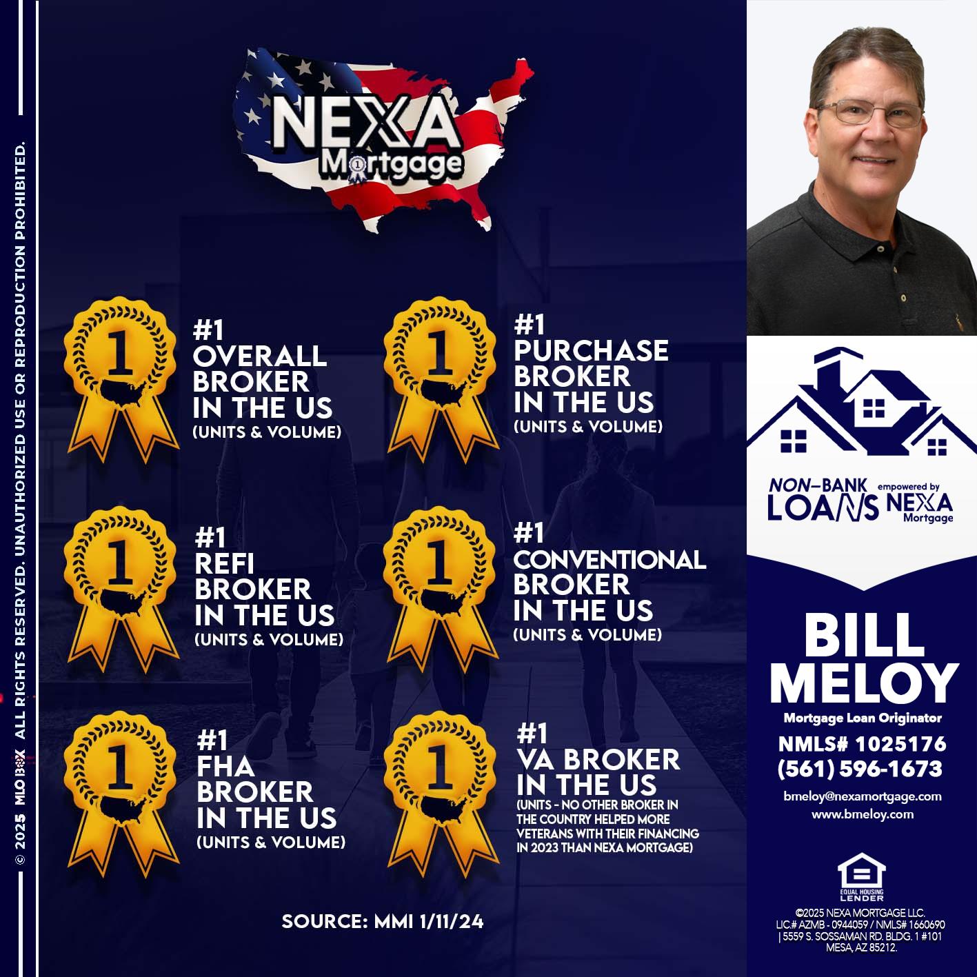 #1 - Bill Meloy -Mortgage Loan Consultant