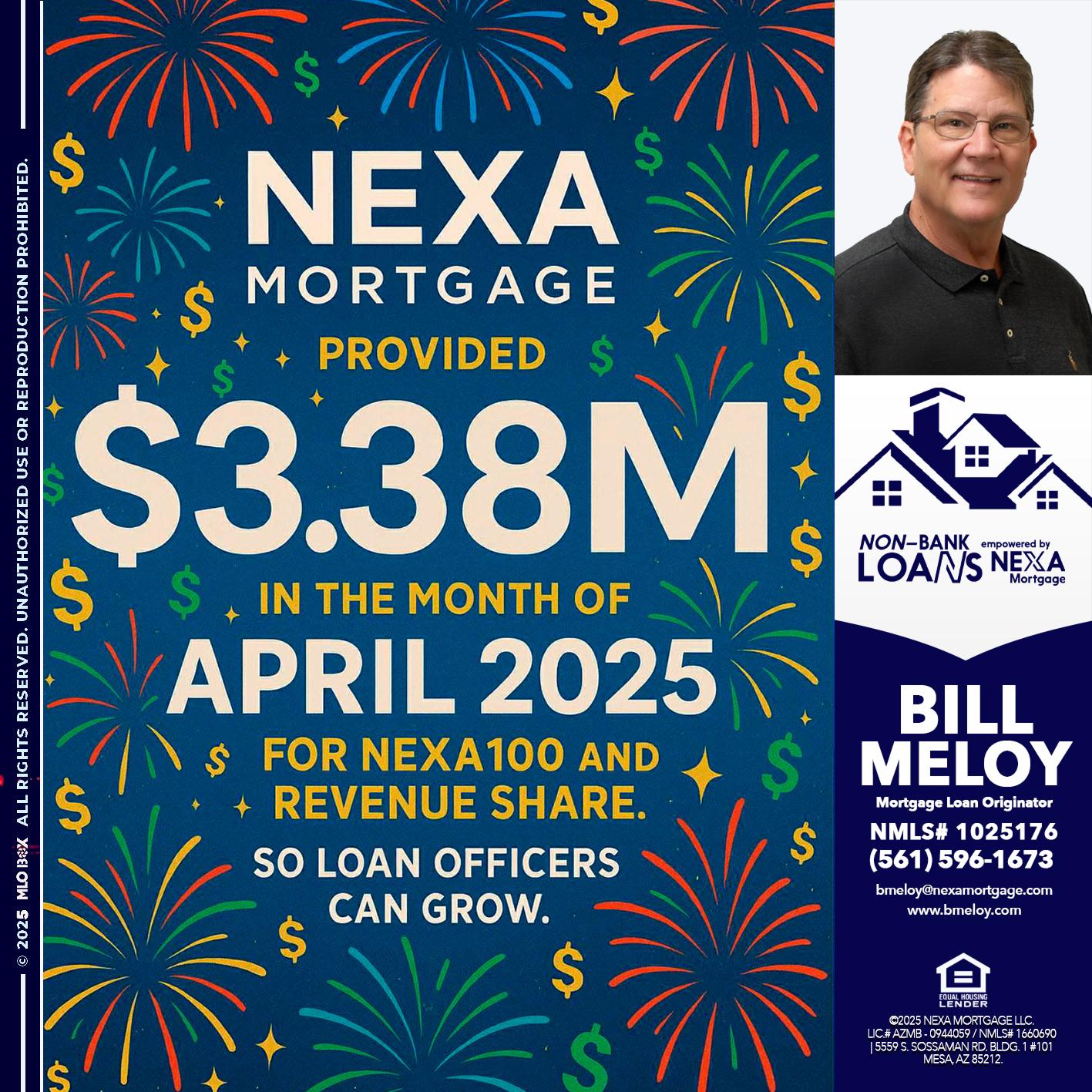 $3.38M - Bill Meloy -Mortgage Loan Consultant