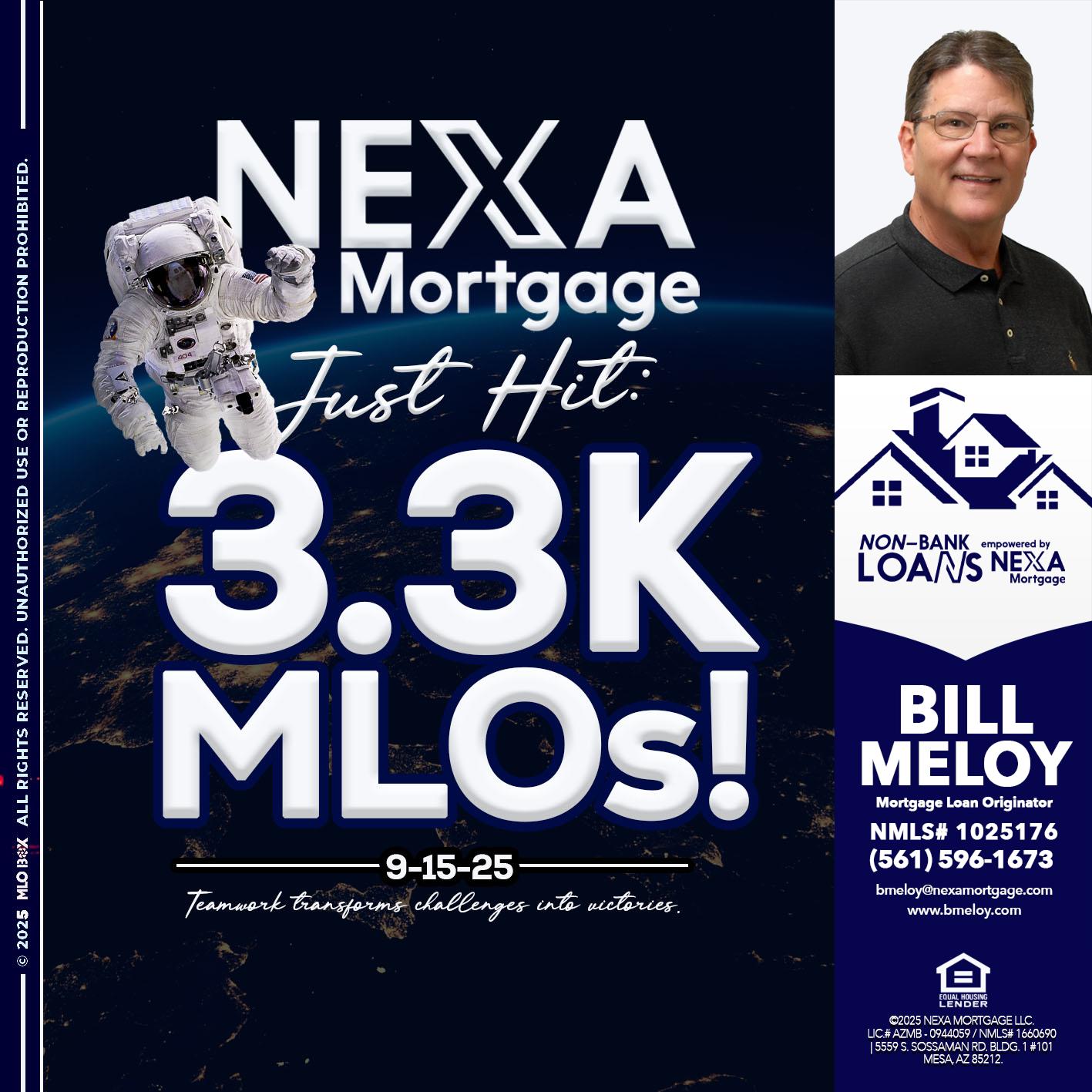 3.3K - Bill Meloy -Mortgage Loan Consultant