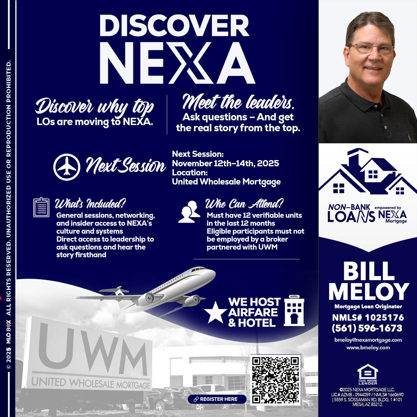 DISCOVER NEXA - Bill Meloy -Mortgage Loan Consultant