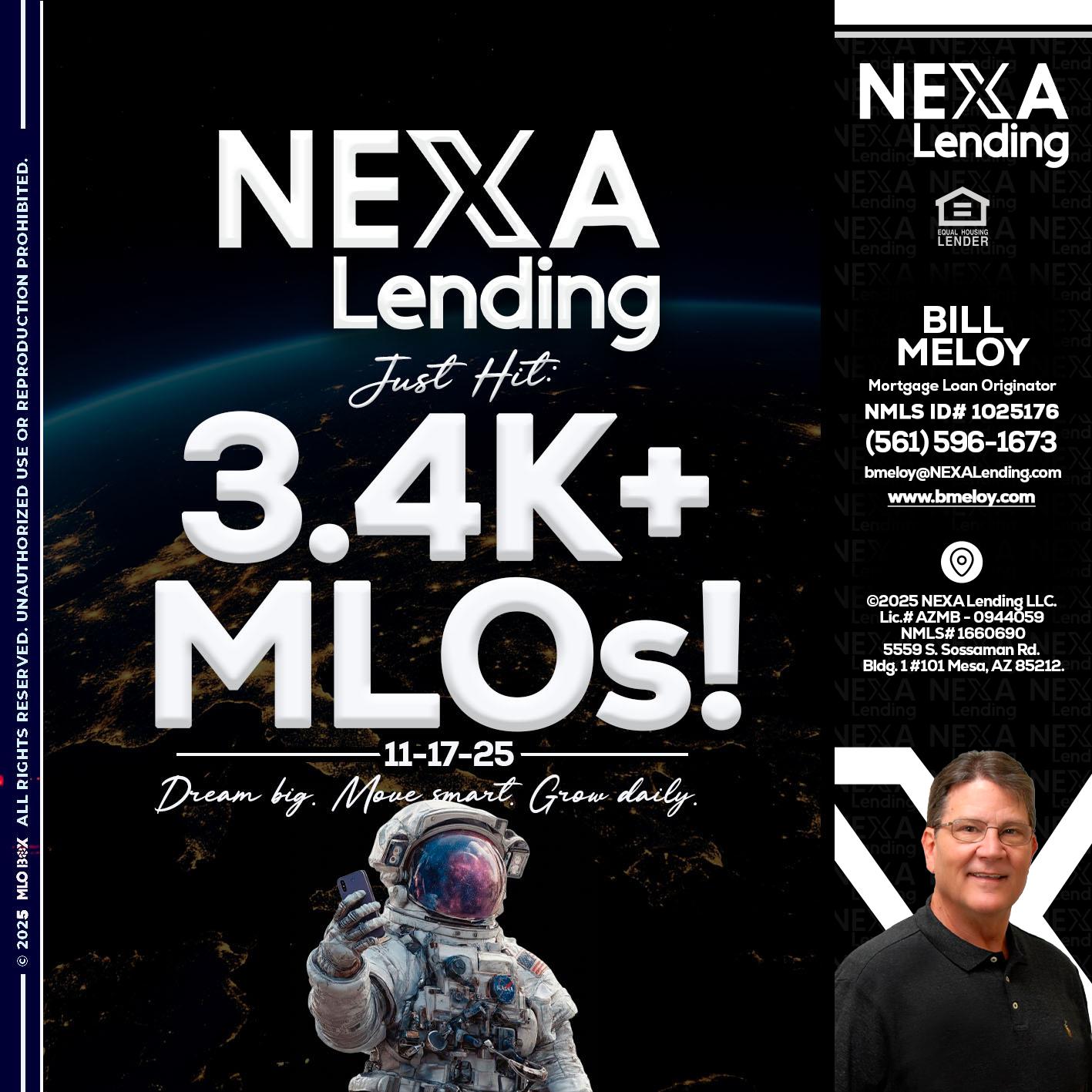 3.4K MLOs - Bill Meloy -Mortgage Loan Consultant