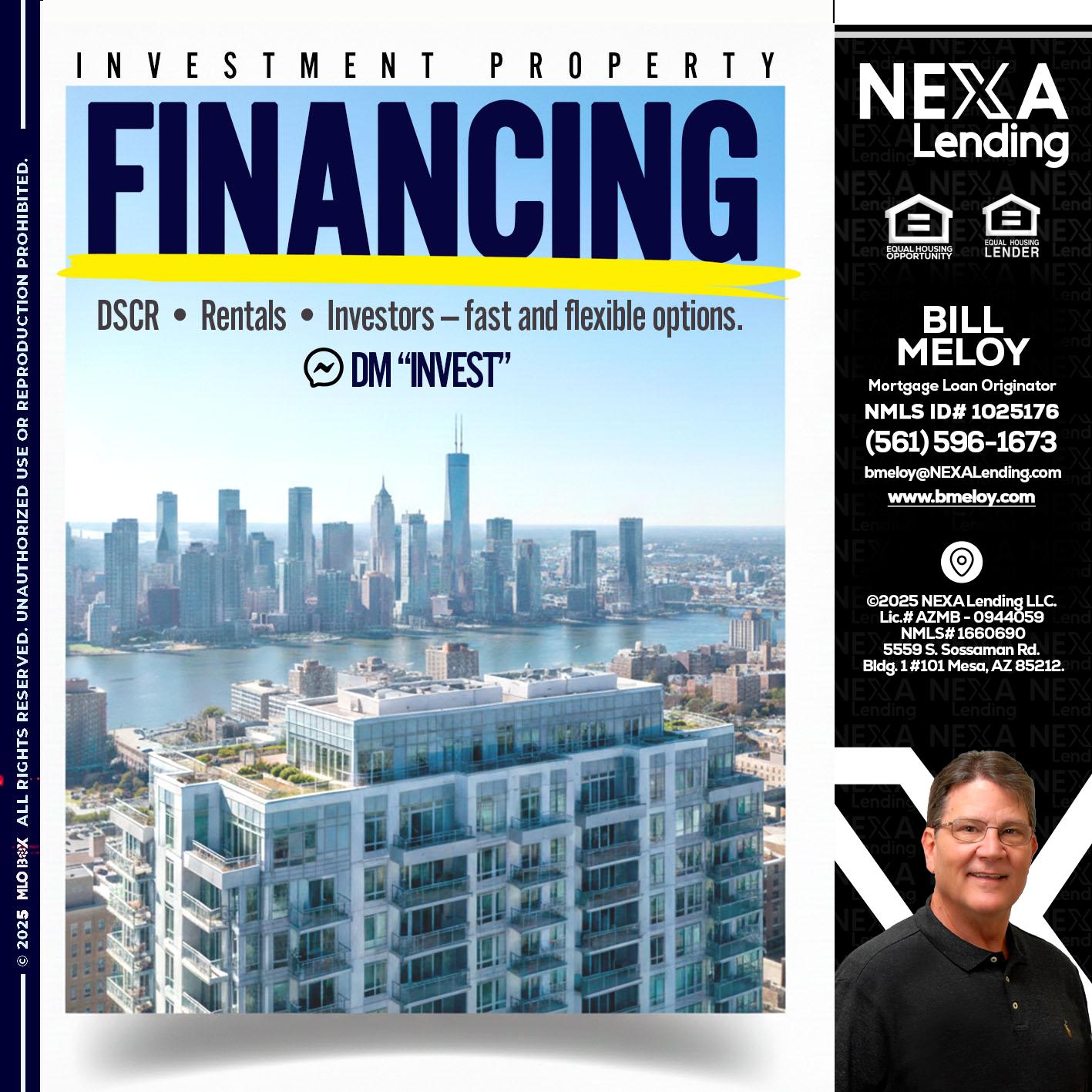 FINANCING - Bill Meloy -Mortgage Loan Consultant