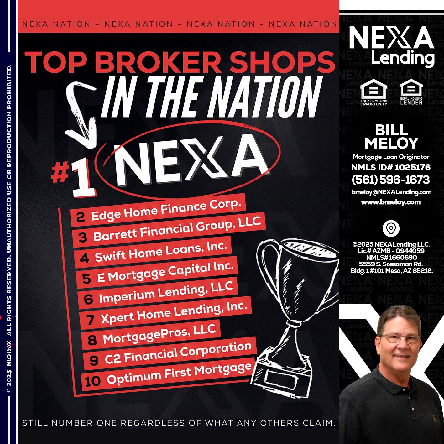 top broker - Bill Meloy -Mortgage Loan Consultant