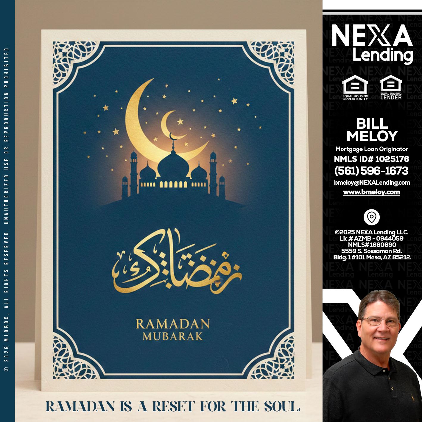 HAPPY RAMADAN - Bill Meloy -Mortgage Loan Consultant