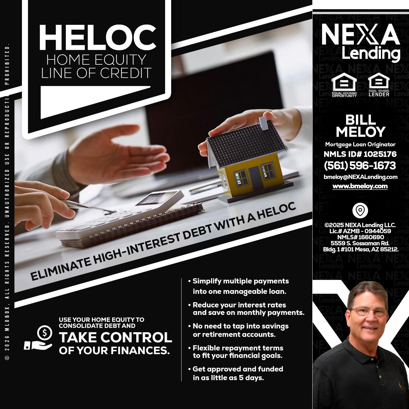 HELOC - Bill Meloy -Mortgage Loan Consultant