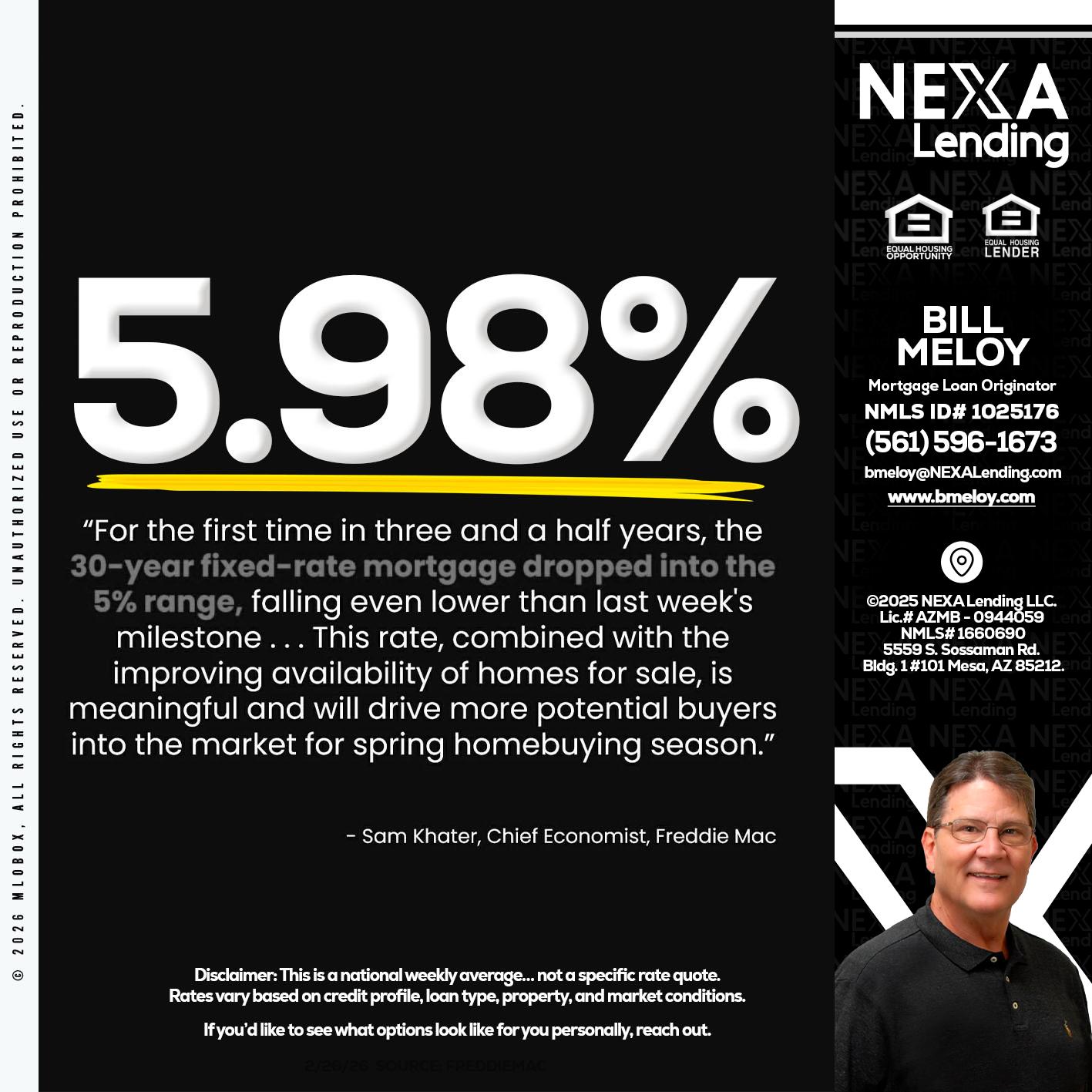 5.98% - Bill Meloy -Mortgage Loan Consultant