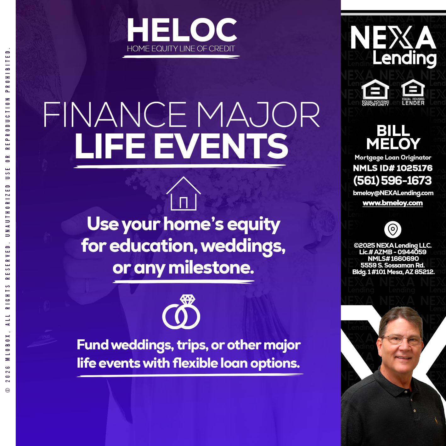 HELOC - Bill Meloy -Mortgage Loan Consultant