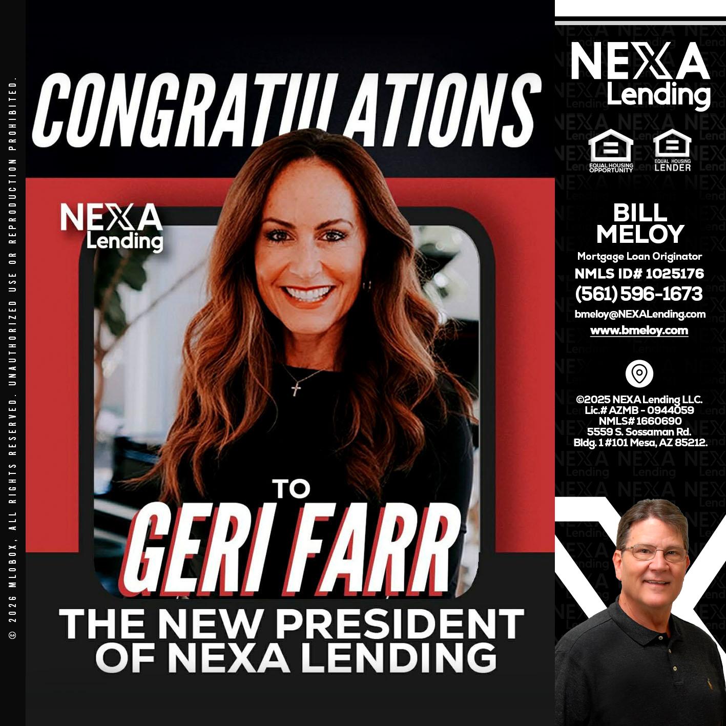 CONGRATULATIONS - Bill Meloy -Mortgage Loan Consultant