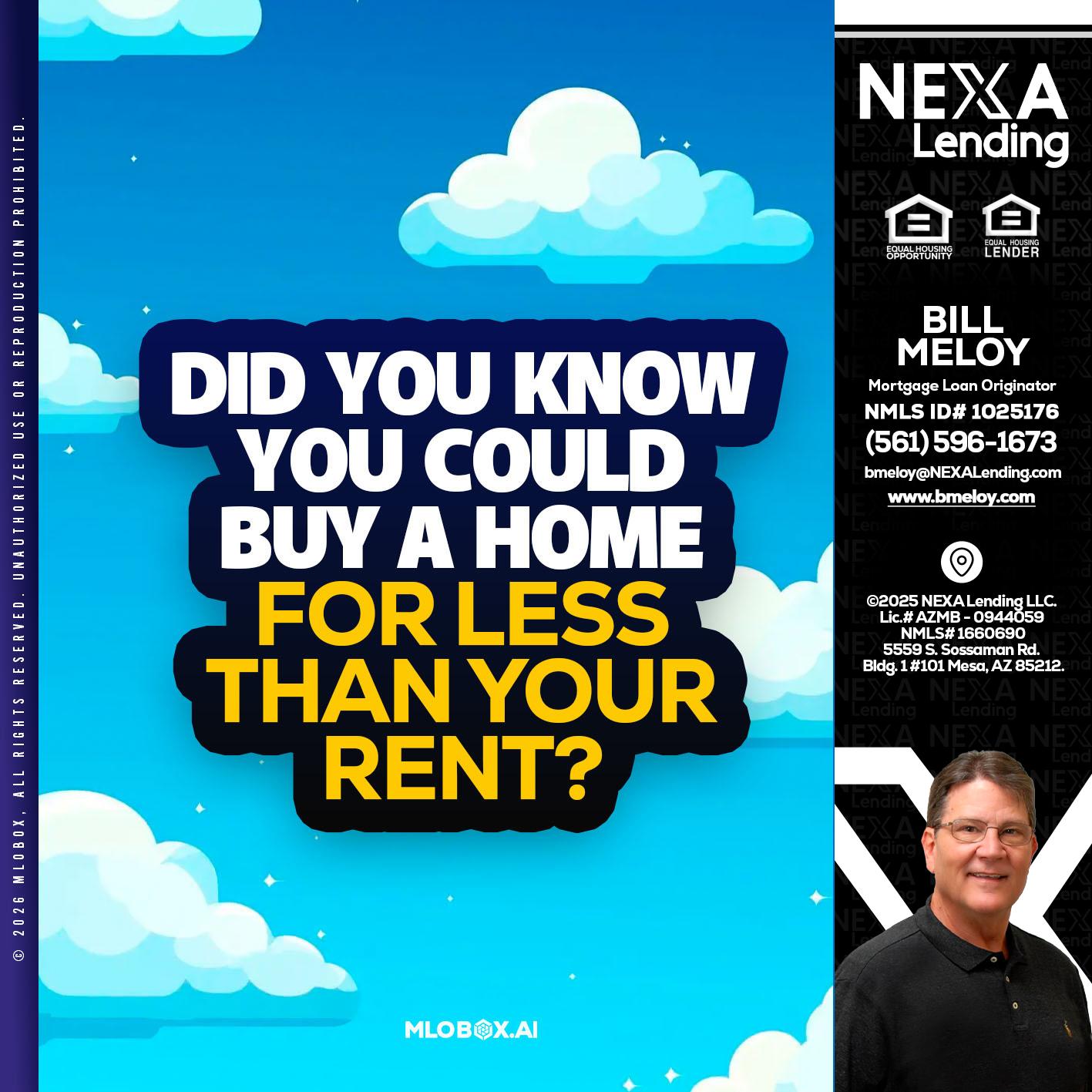DID YOU KNOW - Bill Meloy -Mortgage Loan Consultant