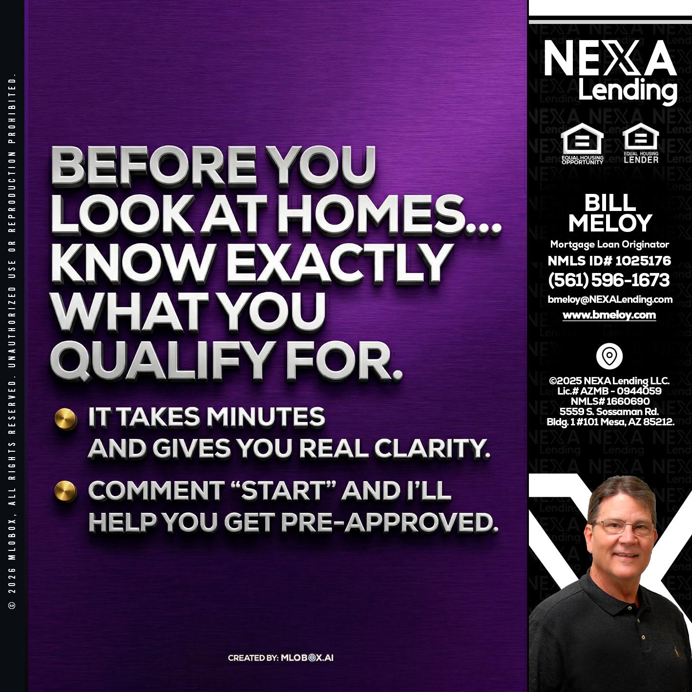 BEFORE YOU - Bill Meloy -Mortgage Loan Consultant