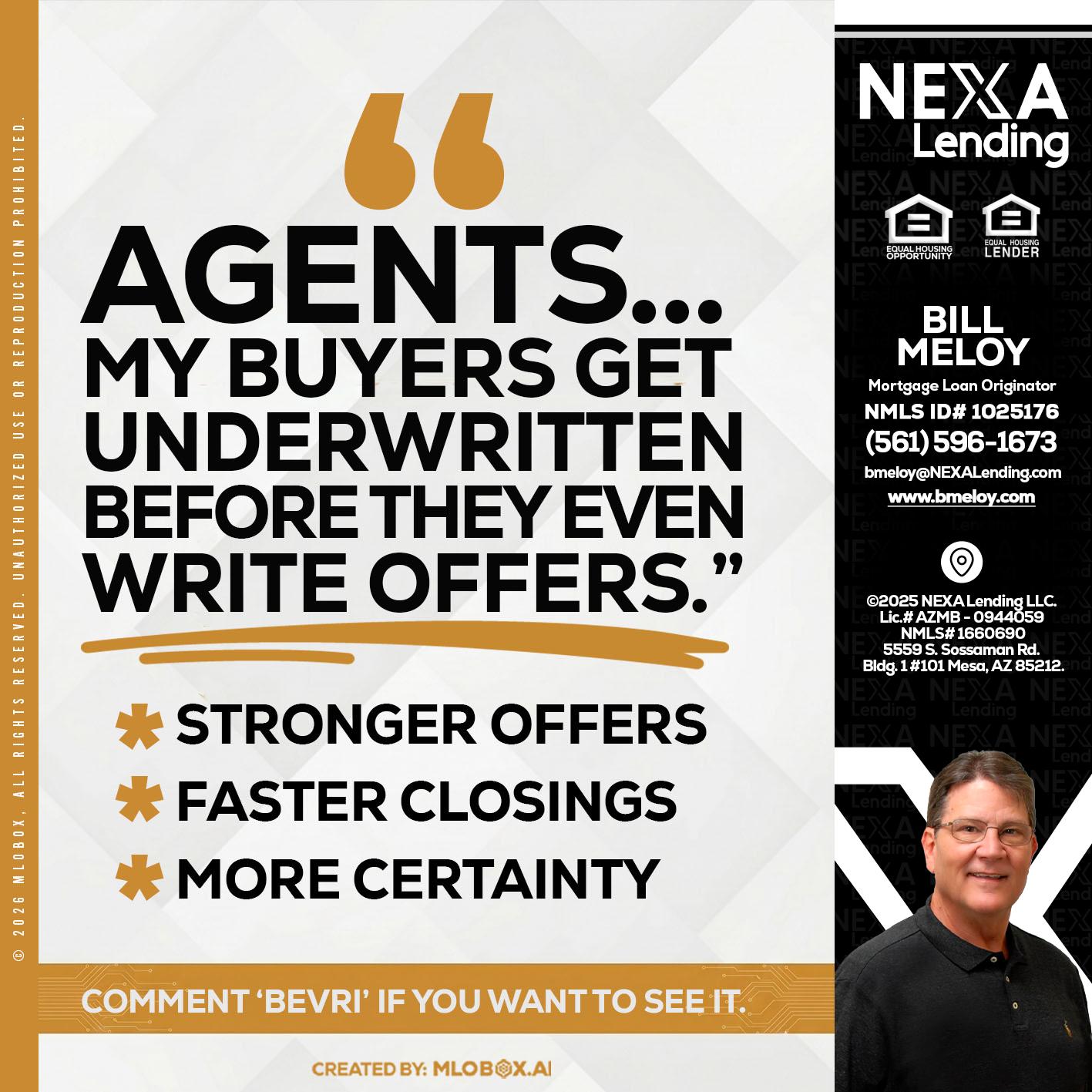 agents - Bill Meloy -Mortgage Loan Consultant