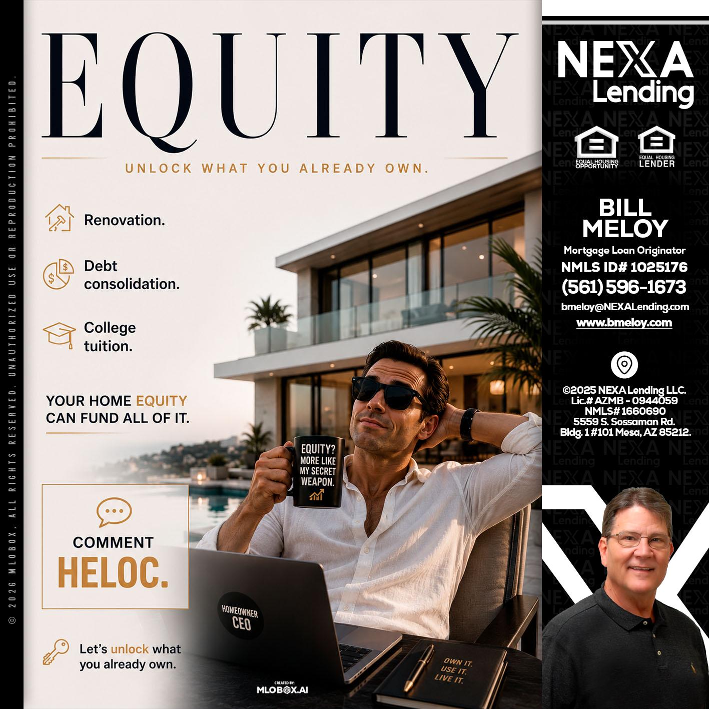 EQUITY - Bill Meloy -Mortgage Loan Consultant