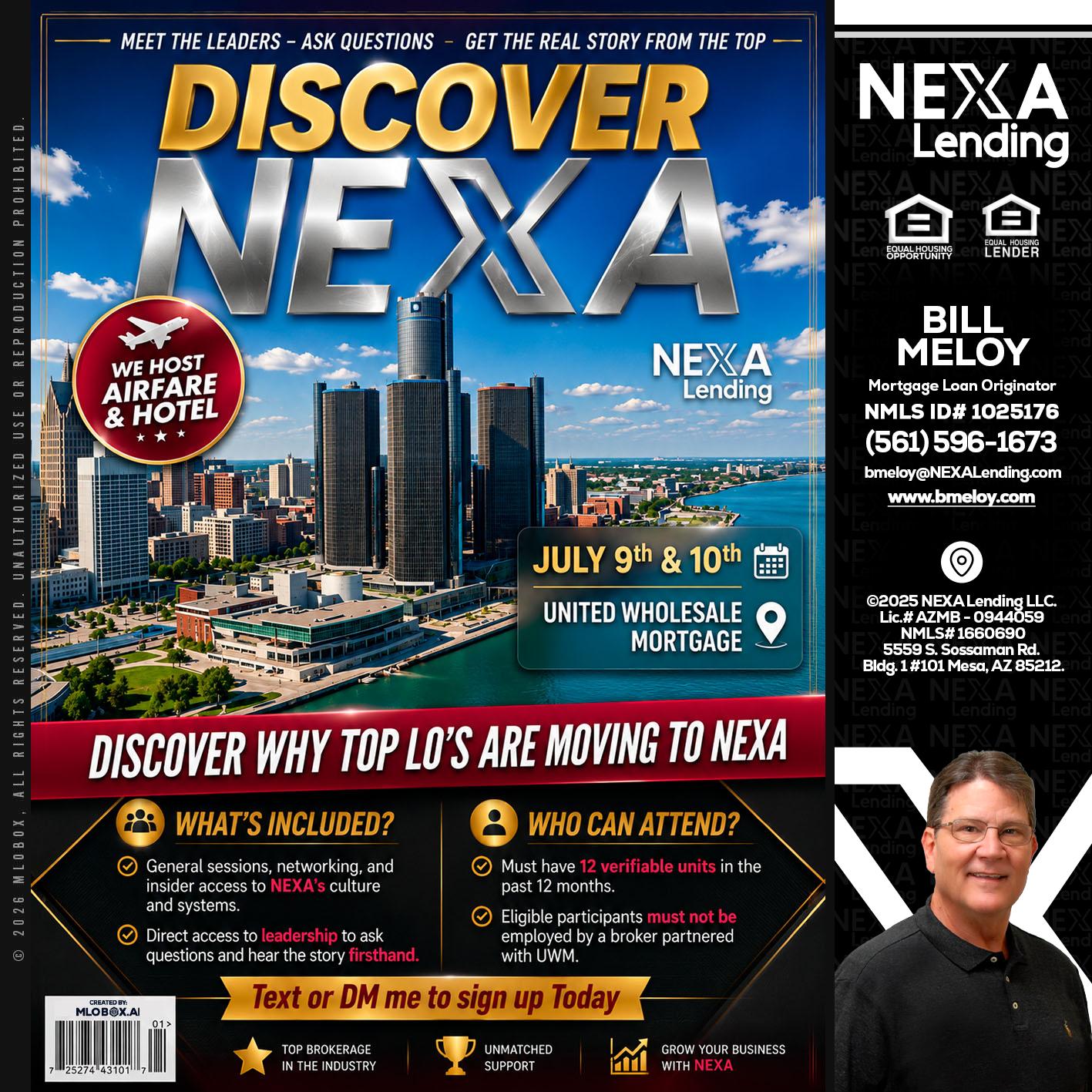DISCOVER NEXA - Bill Meloy -Mortgage Loan Consultant