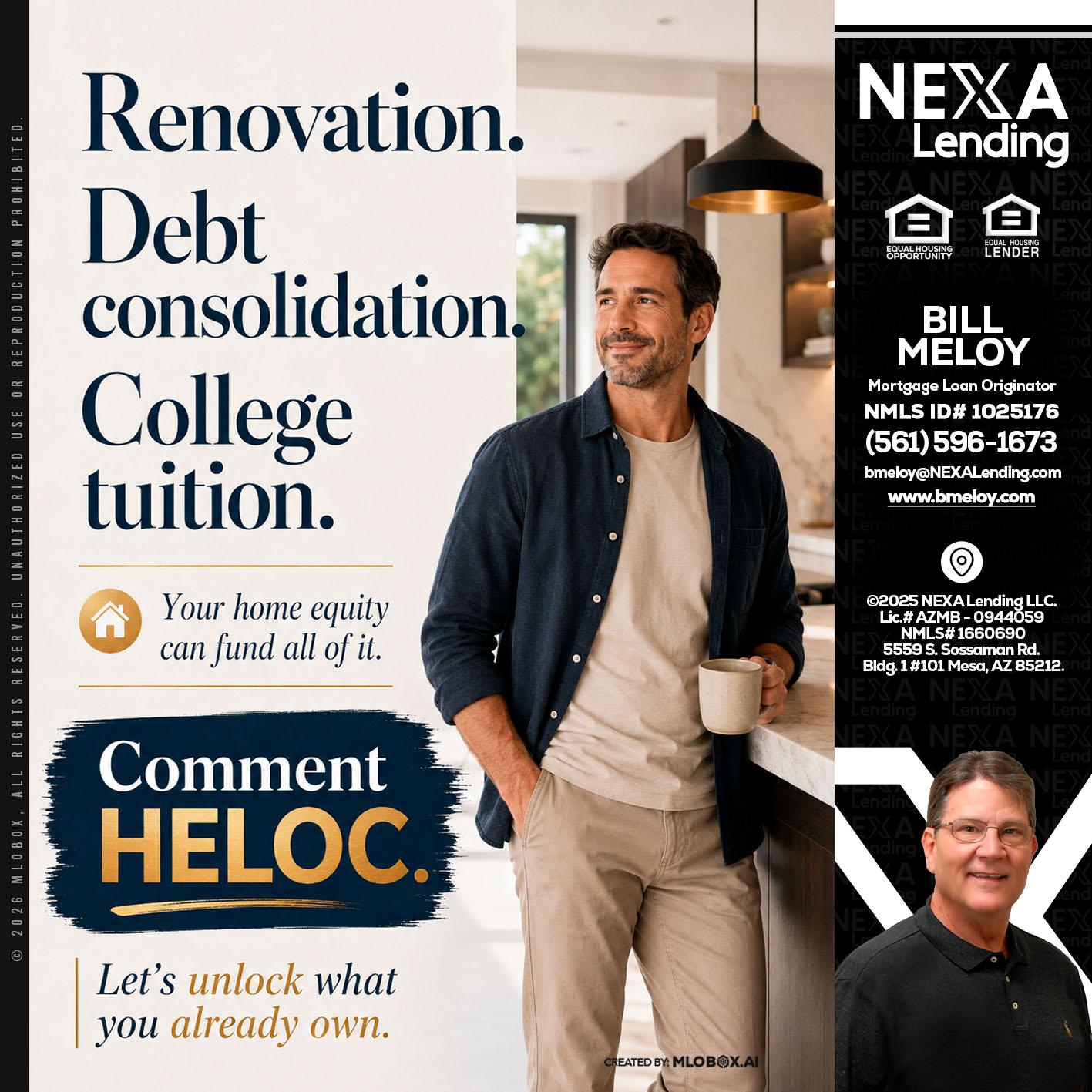 RENOVATION DEBT - Bill Meloy -Mortgage Loan Consultant
