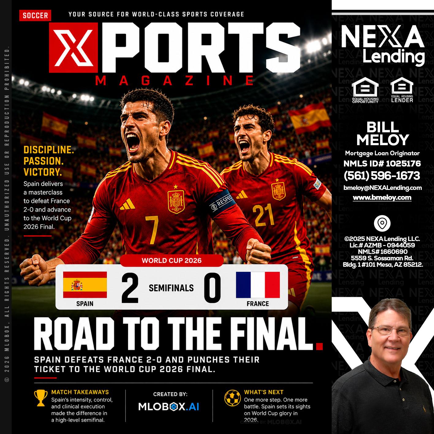 XPORTS WORLD CUP 2026 - Bill Meloy -Mortgage Loan Consultant