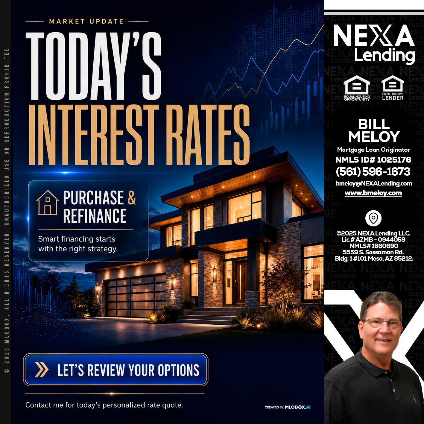 TODAYS RATES - Bill Meloy -Mortgage Loan Consultant