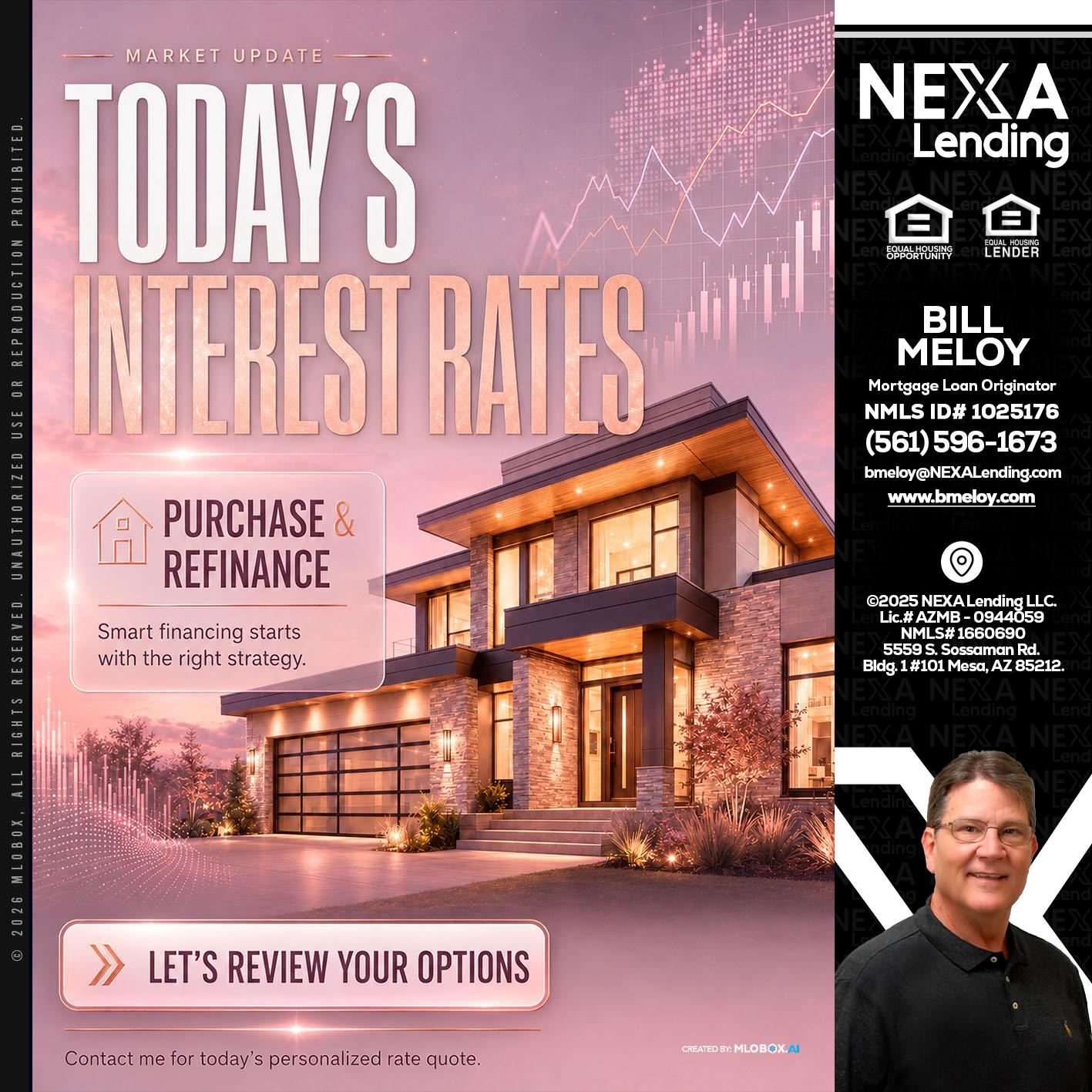todays interest rates - Bill Meloy -Mortgage Loan Consultant