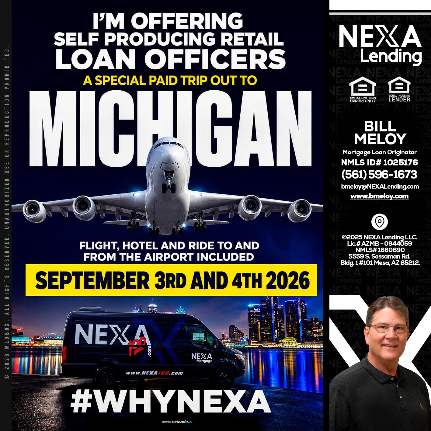 MICHIGAN - Bill Meloy -Mortgage Loan Consultant