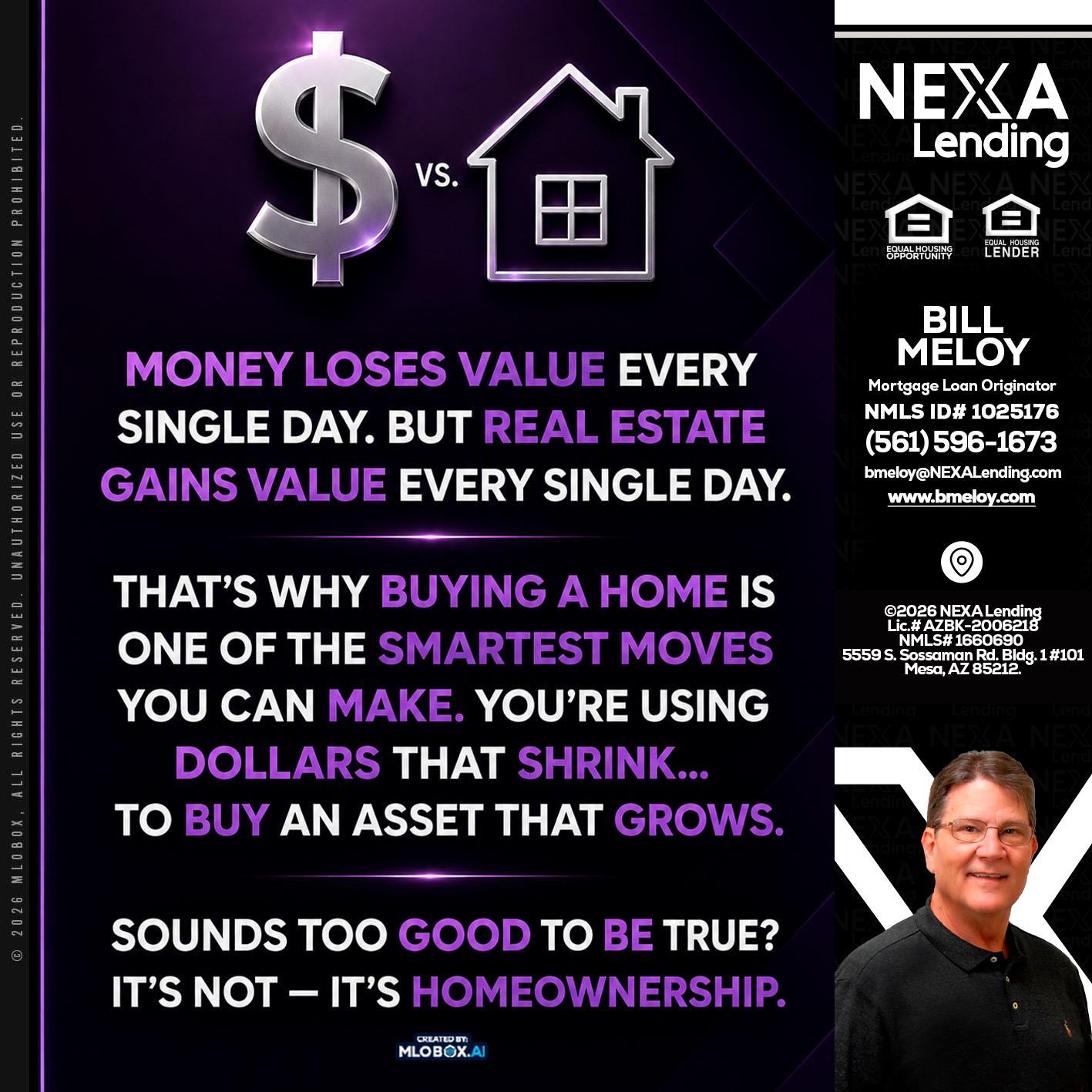 MONEY LOSES - Bill Meloy -Mortgage Loan Consultant