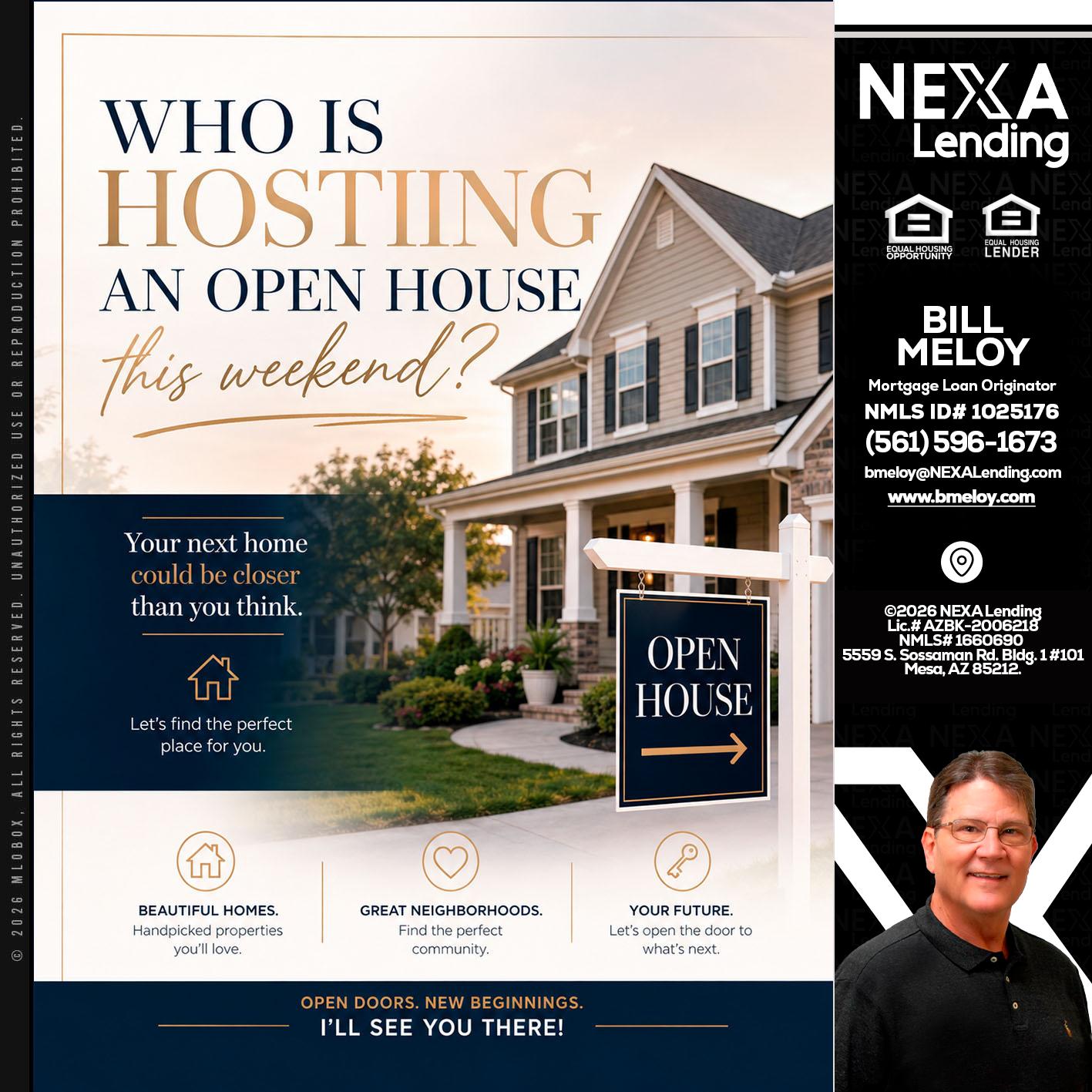 WHOS HOSTING - Bill Meloy -Mortgage Loan Consultant