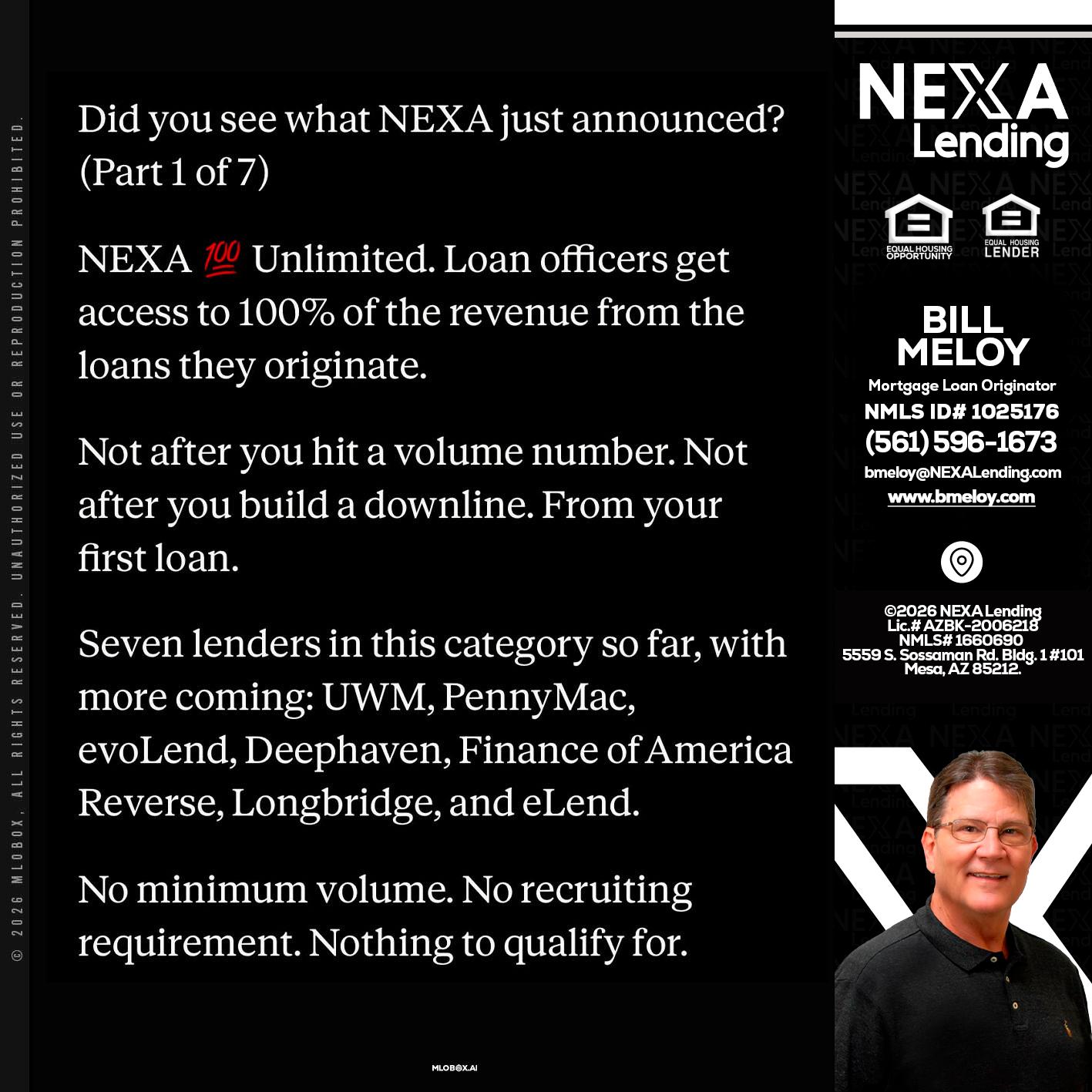 DID YOU KNOW - Bill Meloy -Mortgage Loan Consultant