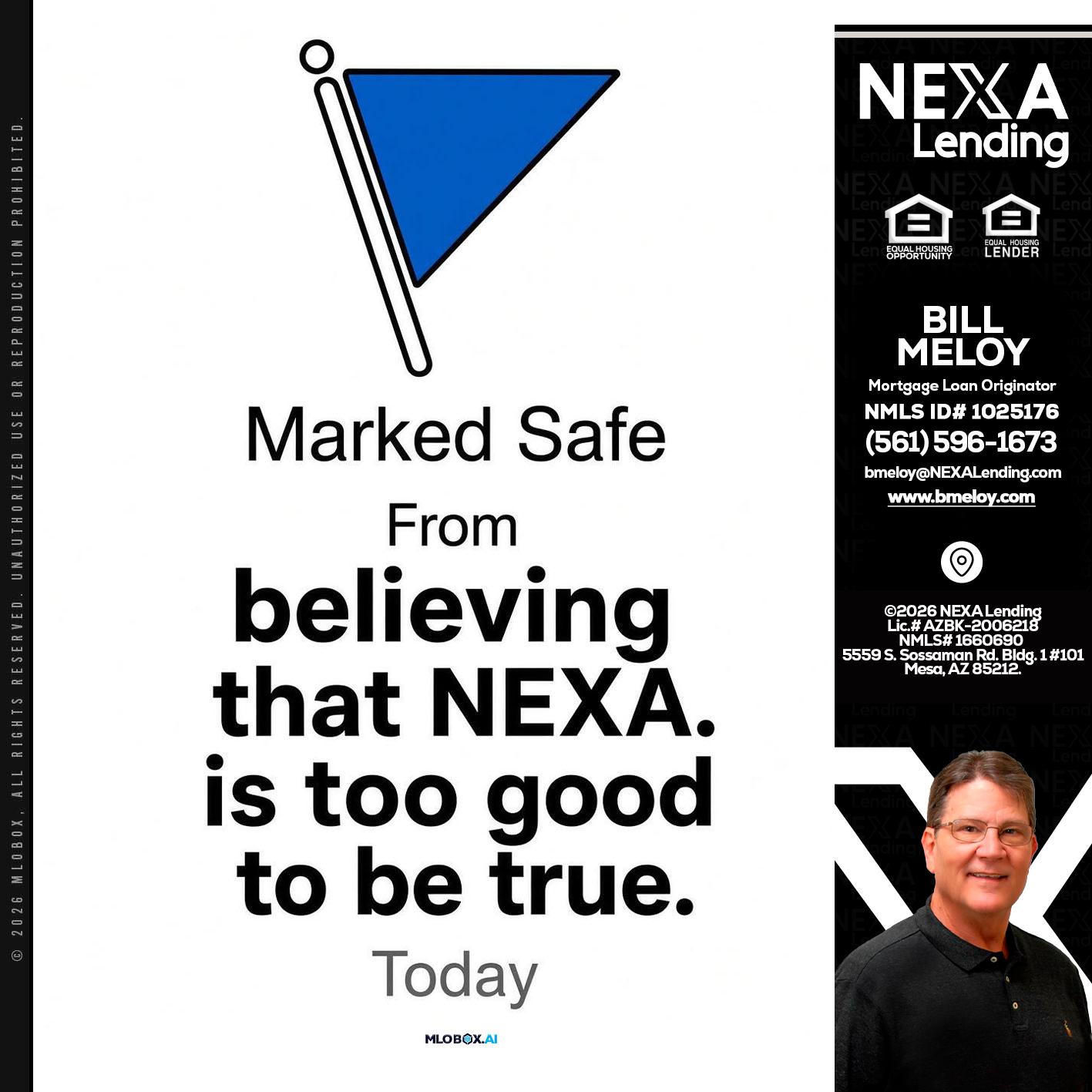 MARKED SAFE - Bill Meloy -Mortgage Loan Consultant